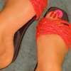 Chaussures talons transparents rose vif ouvertes arrière thumb 2
