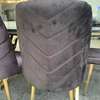 TABLE A MANGER 6PLACES 80X140 METALIQUE OVAL NOIR thumb 1