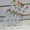 Ensemble 6 couteaux cuisine lame inox bloc bois thumb 2