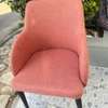 Chaise tissu rouge moderne bois solide confortable thumb 4