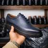 Chaussures cuir bleu marine semelle antidérapante thumb 0