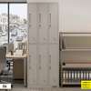 Armoire métallique 180 cm gris clair 5 étagères verrou thumb 9
