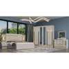 CHAMBRE A COUCHER ARMOIRE 6BATTANTS 5PIECES BEIGE MC628H thumb 0