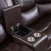 Salon en cuir 5 places avec fauteuils inclinables thumb 2