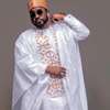 Boubou homme blanc brodé taille unique léger thumb 1