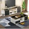 Ensemble meuble TV et table basse noir et blanc moderne thumb 1