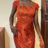 Robe de soirée orange thumb 0