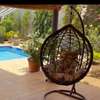 Fauteuil suspendu rotin  avec coussins thumb 0