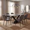 TABLE A MANGER 6 PLACES 160X90 BLANC GRIS A thumb 0