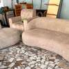 Mini salon beige 5 places design courbes modernes thumb 1