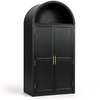 Armoire noire niche arquée 2 portes bois thumb 3