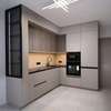 Cuisine moderne équipée design épuré plan noir LED thumb 1