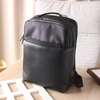 Sac à dos cuir multifonction Unisex noire thumb 1