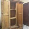 Armoire bois massif 2 portes 2 tiroirs naturel thumb 1