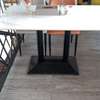 Table restauration plateau blanc 120x70 cm stable thumb 0