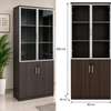 Bibliothèque avec portes vitrées - Armoire à 2 portes thumb 0