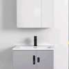 Meuble salle de bain moderne 80x60 cm gris blanc thumb 3