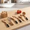 Set d'Ustensiles de Cuisine - 7 Pièces - Bois & Silicone thumb 1