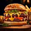 Burger double cheddar steak grillé frites croustillantes thumb 3