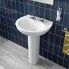 Lavabo colonne blanc céramique design moderne thumb 2