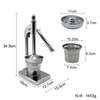 Presse-agrumes manuel acier inoxydable compact 34,5cm thumb 0