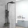 Colonne de douche thermostatique noire mat effet pluie thumb 1