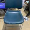 Chaise polyvalente bureau bleu assise plastique métal thumb 0