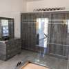 Ensemble chambre moderne gris bois dressing miroir thumb 0