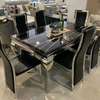 F6031 ensemble table 150cm + 6 chaises bois chromé thumb 7