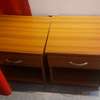 Lit double bois foncé avec matelas confort thumb 1