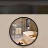 Miroir rond 60 cm cadre métal noir moderne thumb 2