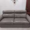 2 canapés / sofas en cuir gris + 1 fauteuil thumb 0