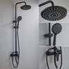 Ensemble douche pluie noir mat carré + douchette main thumb 8