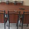 Ensemble salle à manger 7 pcs métal bois 1,50m thumb 2