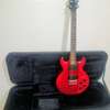 Guitare électrique rouge double pan manche bois clair thumb 2