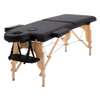 Table de massage pliante bois noir avec appui-tête thumb 1