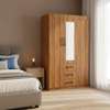 Armoire blanche 3 portes 2 tiroirs design moderne thumb 1