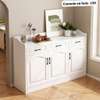 Étagère armoire 2 battants en bois - Console en bois laqué thumb 0