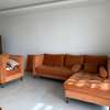 Salon canapé d’angle + fauteuil terracotta thumb 2