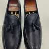 Mocassins cuir marron ou noir pompons homme confort thumb 2