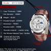 BENTAR Montre cuir marron chronographe phase lune thumb 3
