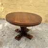 Table ronde bois massif vintage base sculptée thumb 8