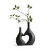 Ensemble 2 vases céramique blanc cassé motif cœur thumb 6