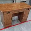 Golden table bureau bois massif 1,20m rangement intégré thumb 1