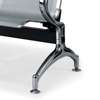 Banc 3 places métal gris argenté design moderne thumb 2