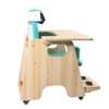 Chaise enfant IMC ergonomique tablette bleu harnais réglable thumb 1