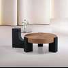 Table basse bois ronde pivotante avec miroir thumb 4