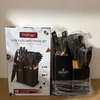 Chefings set ustensiles silicone noir avec support thumb 1