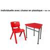 Table individuelle avec chaise en plastique thumb 1