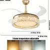 Ventilateur de plafond lustre en cristal rétractable. thumb 3